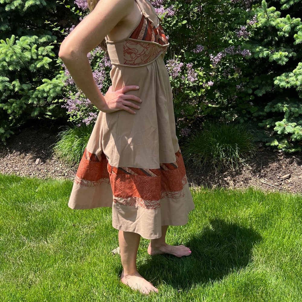 Vintage 70’s Boho Mixed Print Sheath Dress! EUC! - Picture 8 of 16